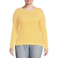 thumbnail image 1 of Terra & Sky Women's Plus Size Rib Layering T-Shirt, 1 of 5