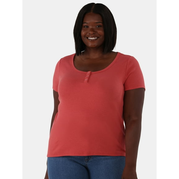 Terra & Sky Women’s Plus Rib Tee, Sizes 0X-5X