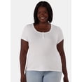thumbnail image 1 of Terra & Sky Women’s Plus Rib Tee, Sizes 0X-5X, 1 of 5