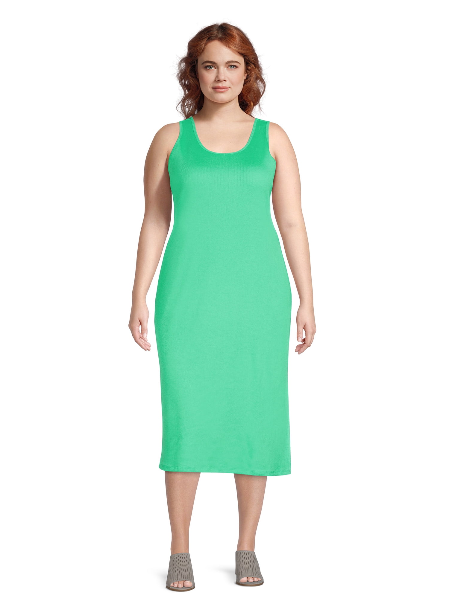 Plus size hotsell ribbed midi dress