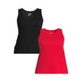 Terra And Sky Womens Plus Size Ribbed Tank Top 2 Pack