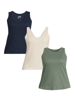 Just My Size Women's Plus-SizeJersey Shirttail Hem Tank Top, Black, 5X US  at  Women's Clothing store
