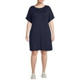 thumbnail image 1 of Terra & Sky Women's Plus Size Roll Cuff T-Shirt Dress, 1 of 6