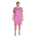 thumbnail image 1 of Terra & Sky Women's Plus Size Ruched Shoulder Knit Dress, 1 of 5