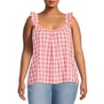 thumbnail image 1 of Terra & Sky Women's Plus Size Ruffle Strap Tank Top, 1 of 6