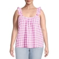 thumbnail image 1 of Terra & Sky Women's Plus Size Ruffle Strap Tank Top, 1 of 5