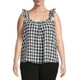 thumbnail image 1 of Terra & Sky Women's Plus Size Ruffle Strap Tank Top, 1 of 5