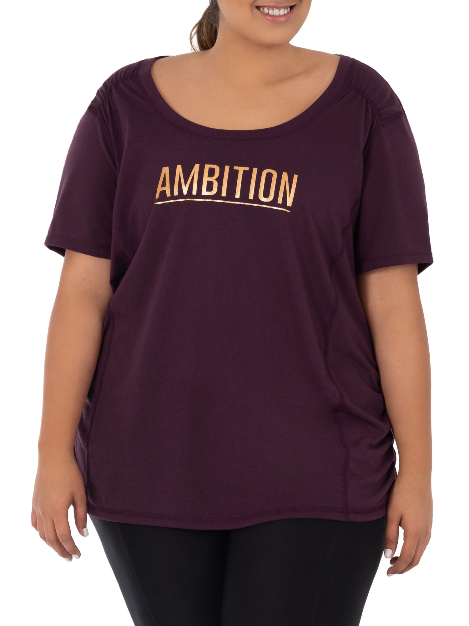 Terra Sky Women's Plus Size Scoop Neck Graphic Tee