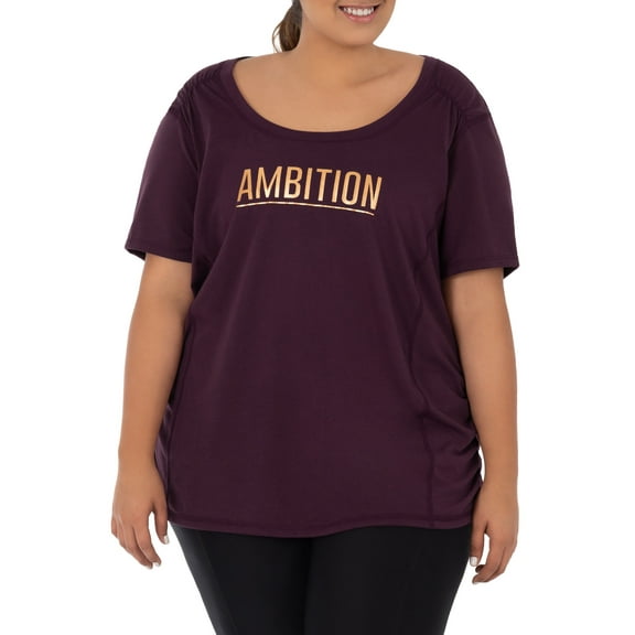 Terra Sky Women's Plus Size Scoop Neck Graphic Tee