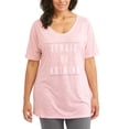 thumbnail image 1 of Terra Sky Women's Plus Size Scoop Neck Graphic Tee, 1 of 6