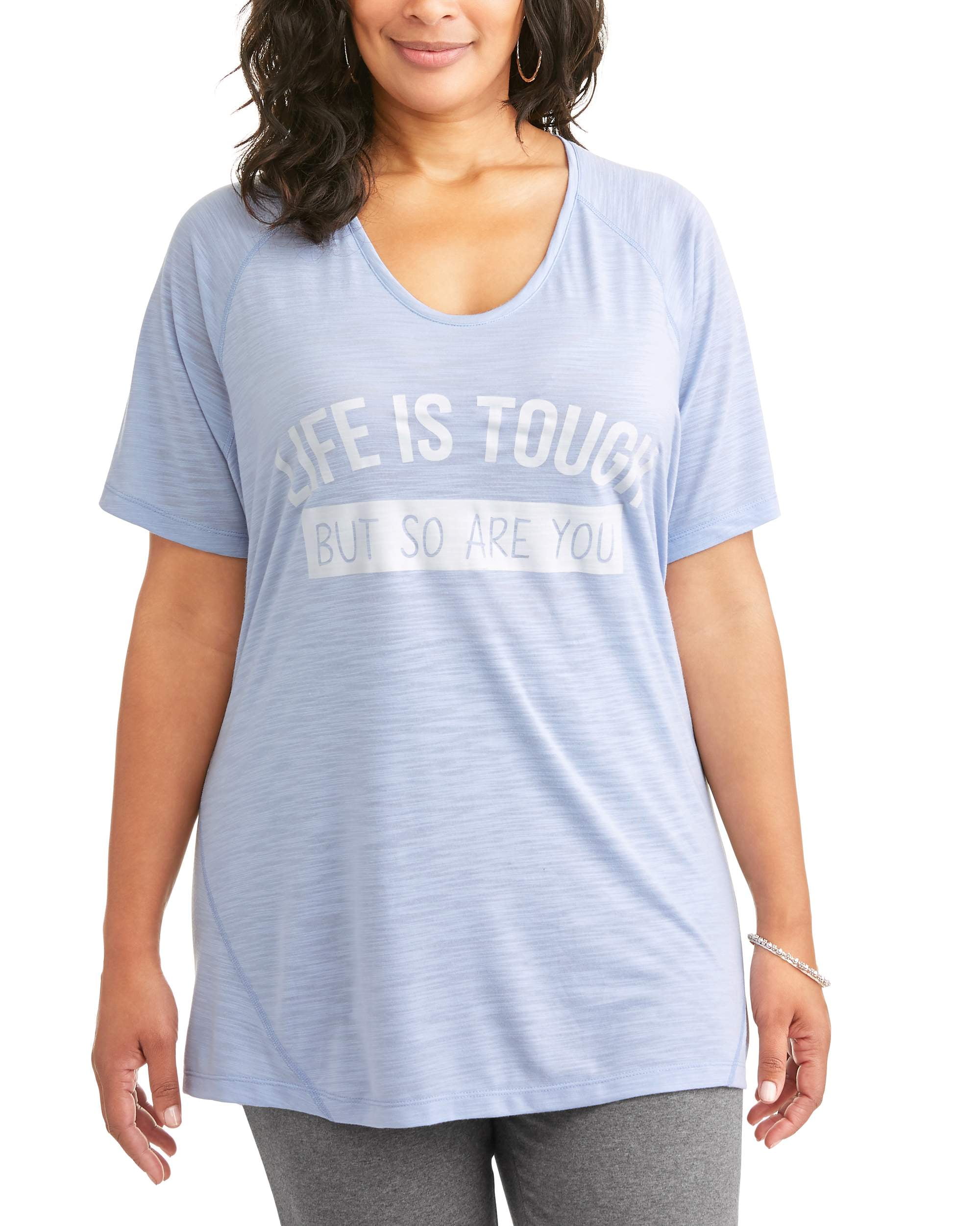 Terra Sky Women's Plus Size Scoop Neck Graphic Tee - Walmart.com