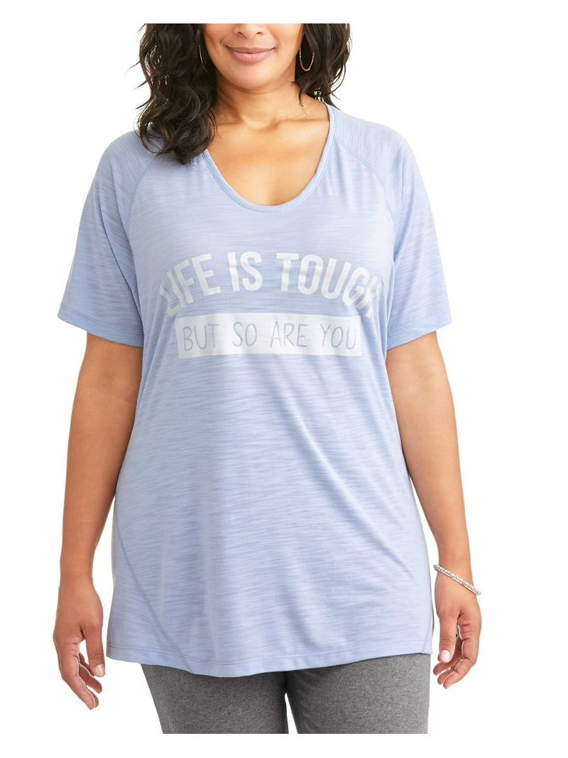 Terra Sky Women's Plus Size Scoop Neck Graphic Tee - Walmart.com
