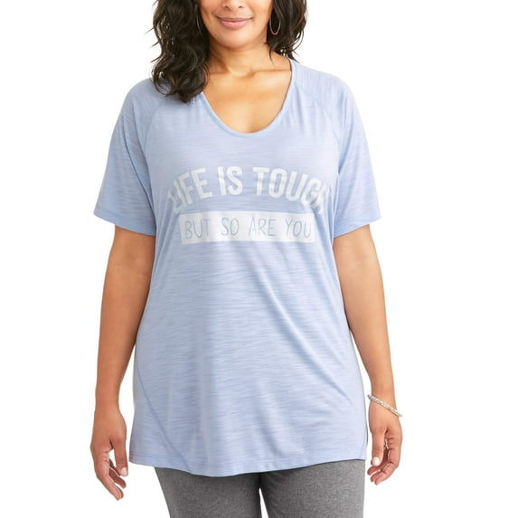Terra Sky Women's Plus Size Scoop Neck Graphic Tee