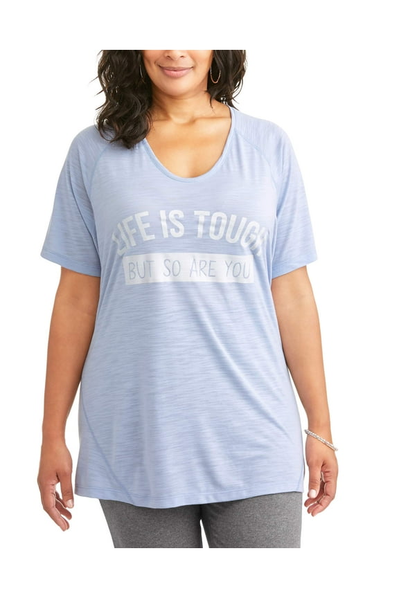 Terra Sky Women's Plus Size Scoop Neck Graphic Tee