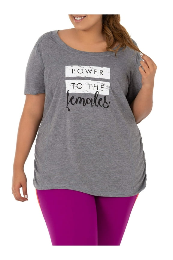 Terra Sky Women's Plus Size Scoop Neck Graphic Tee