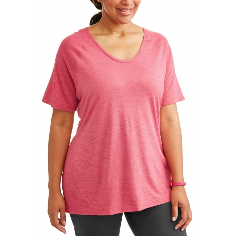 Terra & Sky Terra Sky Womens Plus Active Scoop Neck Graphic  AthleisureT-Shirt