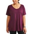 thumbnail image 1 of Terra & Sky Women's Plus Size Scoop Neck T-Shirt, 1 of 5