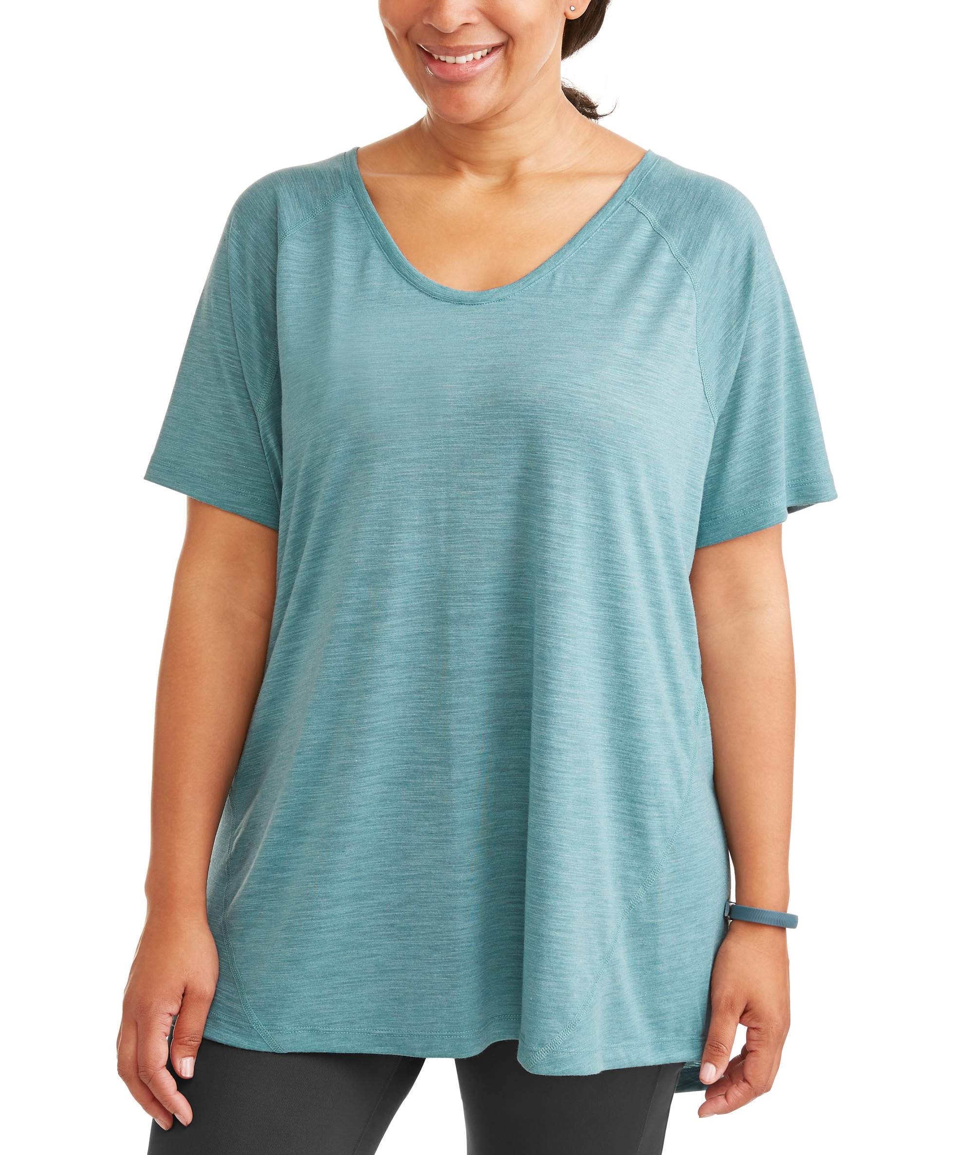 Terra & Sky Women's Plus Size Scoop Neck T-Shirt 