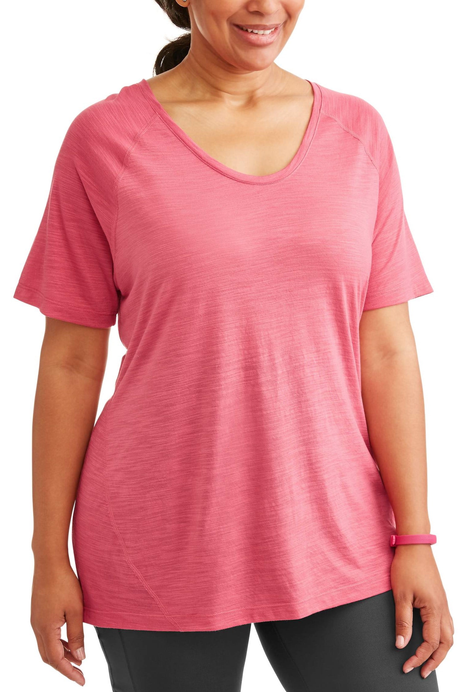 Terra & Sky Women's Plus Size Scoop Neck T-Shirt - Walmart.com