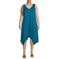 thumbnail image 1 of Terra & Sky Women’s Plus Size Shark Bite Dress, 1 of 5