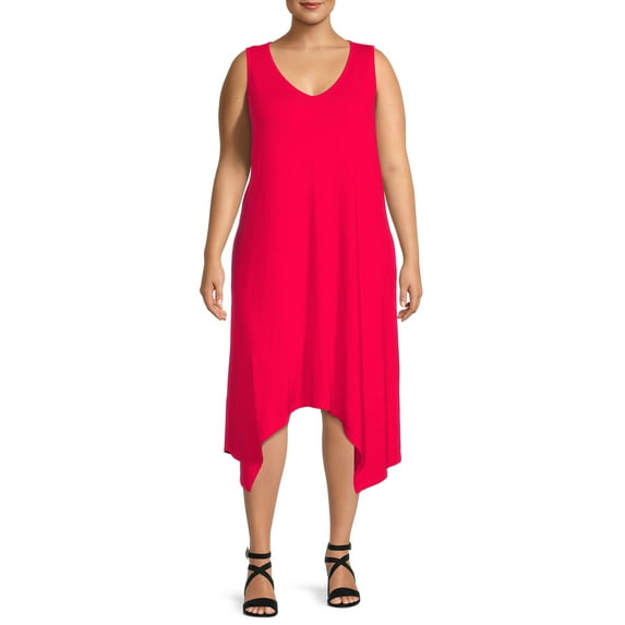Terra & Sky Women’s Plus Size Shark Bite Dress