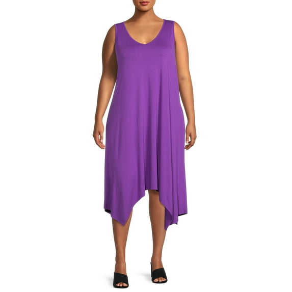 Terra & Sky Women’s Plus Size Shark Bite Dress