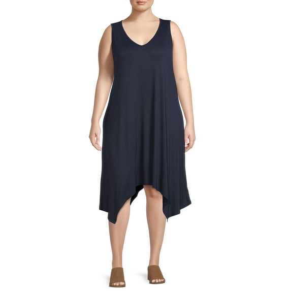 Terra & Sky Women’s Plus Size Shark Bite Dress