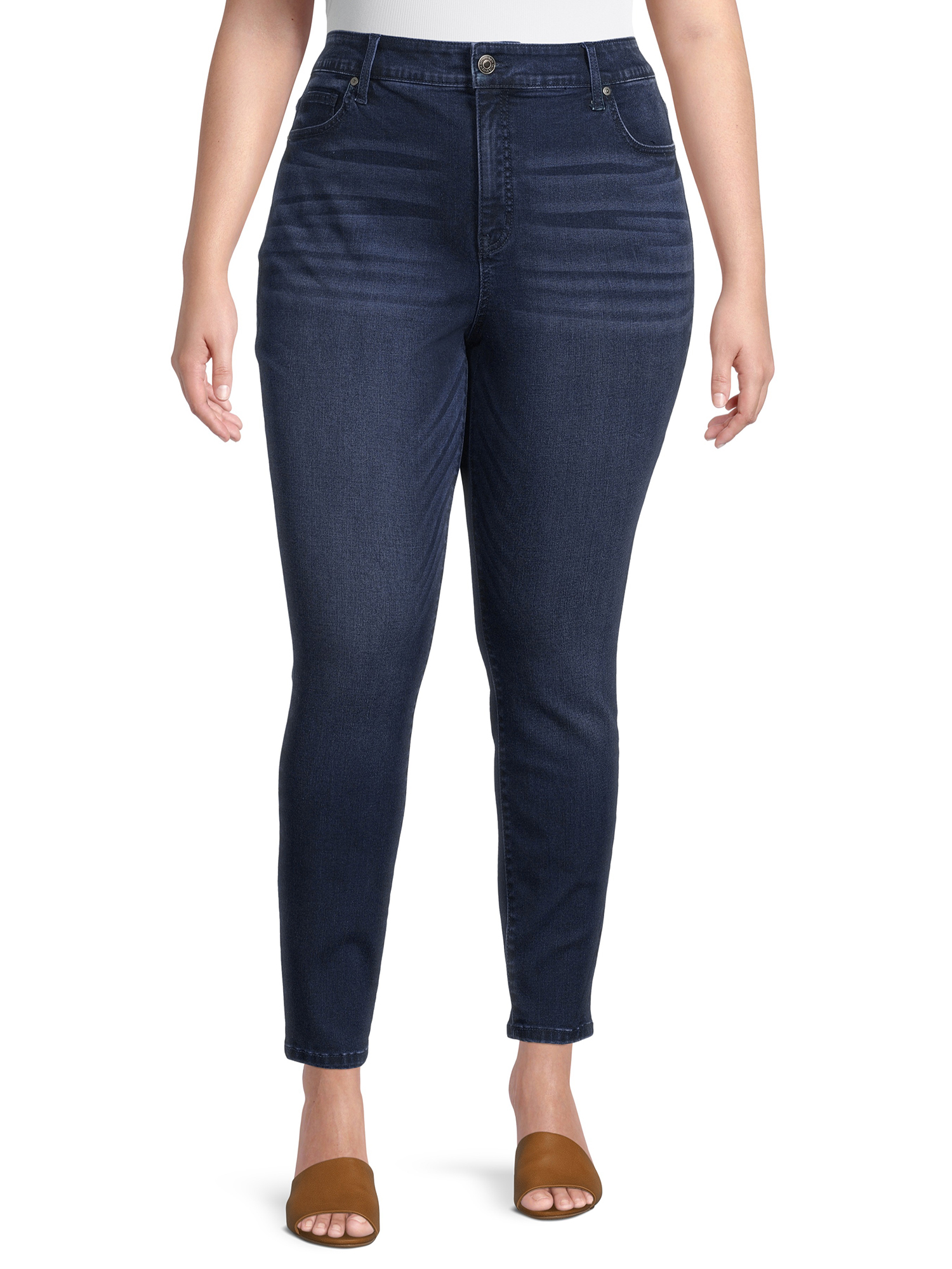 Terra & Sky Women's Plus Size Skinny Jeans, 29” Inseam - image 1 of 11