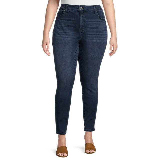 Terra & Sky Women's Plus Size Skinny Jeans, 29” Inseam