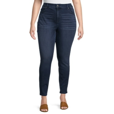 Terra & Sky Women's Plus Size Skinny Jeans, Regular and Petite