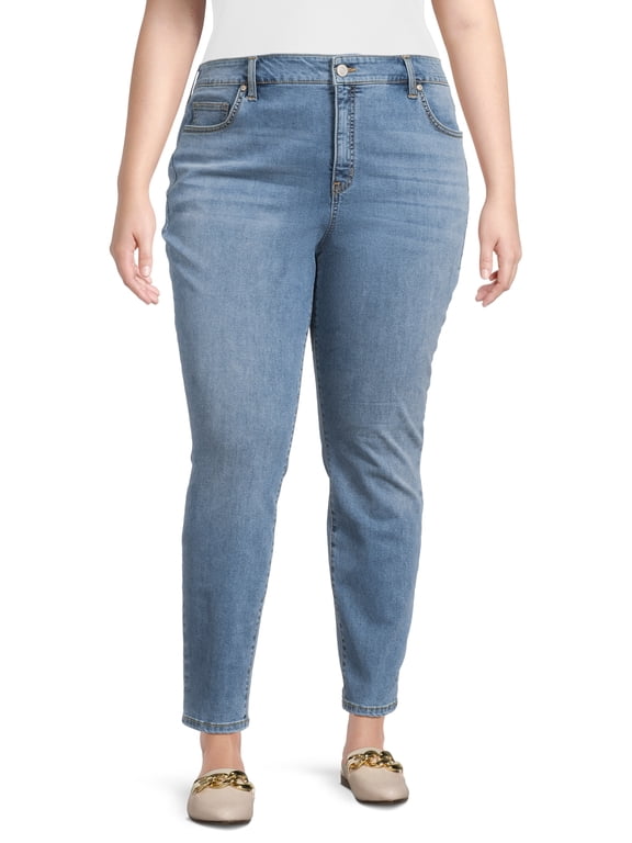 Women's Plus Size Skinny Jeans, Regular and Petite
