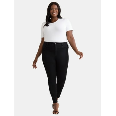 Terra & Sky Women's Plus Size Skinny Jeans, Regular and Petite