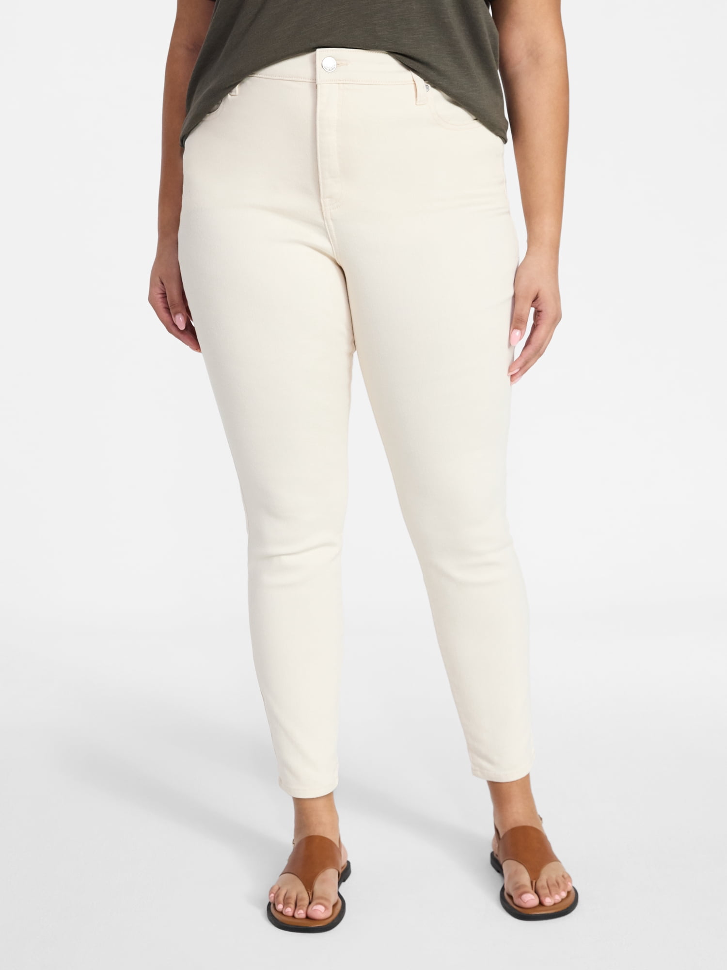Terra & Sky Women's Plus High Rise Skinny Jeans, Sizes 16W-28W