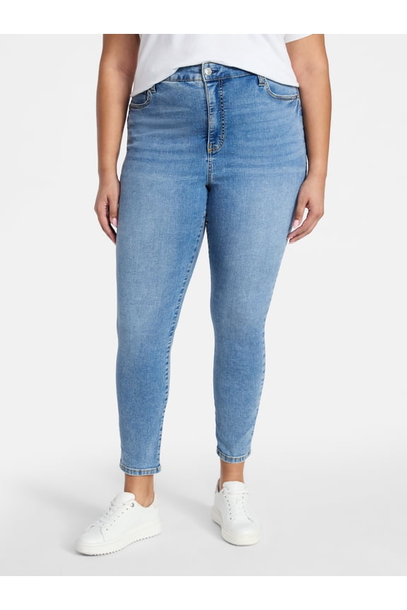 Women's Plus High Rise Skinny Jeans, Sizes 16W-28W