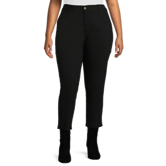 Terra & Sky Women's Plus Size Slim Fit Pants, 27