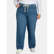 Terra & Sky Women's Plus Size Slouchy Jeans, 29” Inseam, Sizes 16W-24W