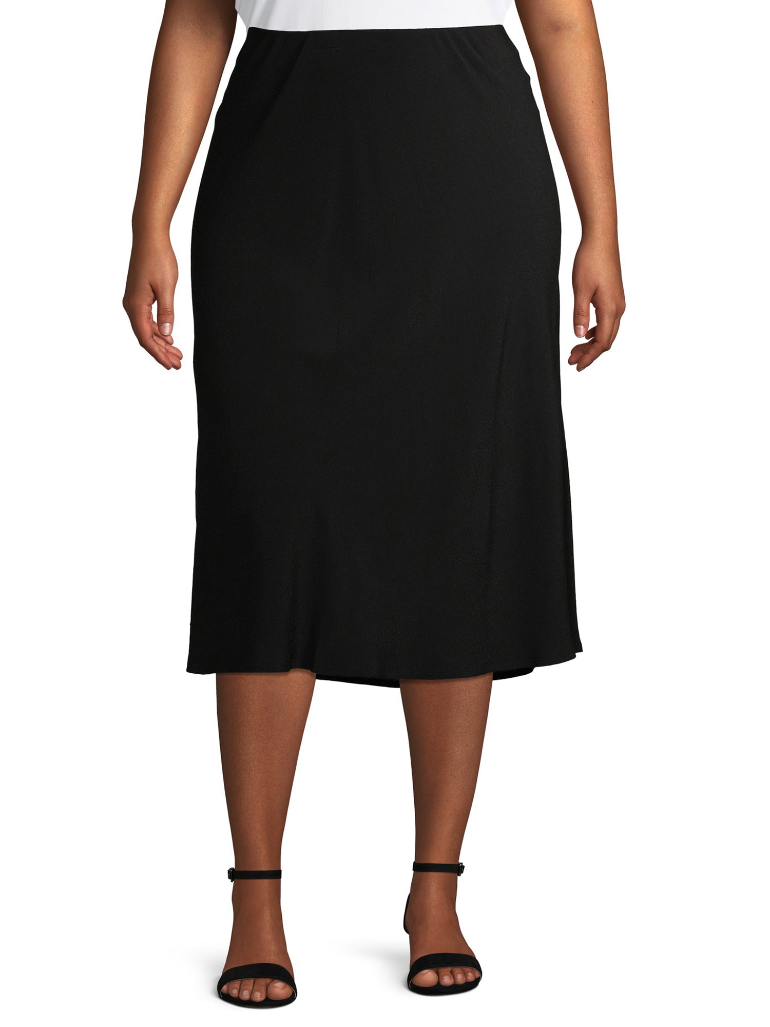 Terra & Sky Women's Plus Size Solid Slip Skirt - Walmart.com