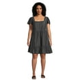 thumbnail image 1 of Terra & Sky Women's Plus Size Square Neck Swing Dress, 1 of 5
