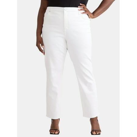 Terra & Sky Women's Plus Size Straight Jeans, Sizes 16W-26W