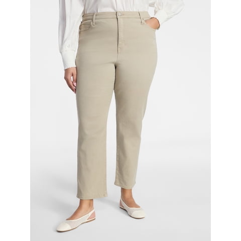Women's Plus High Rise Straight Jeans, Sizes 16W-28W
