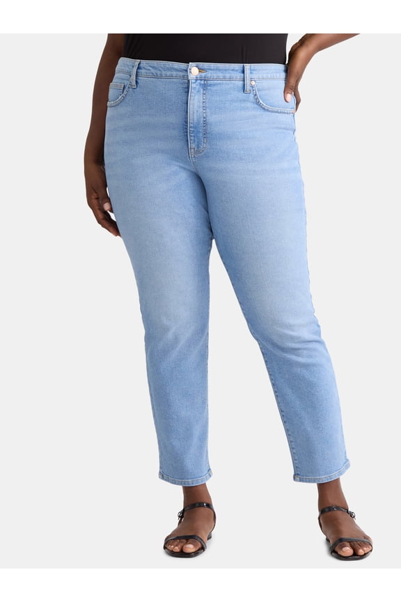 Women's Plus Size Straight Jeans, Sizes 16WP-28W