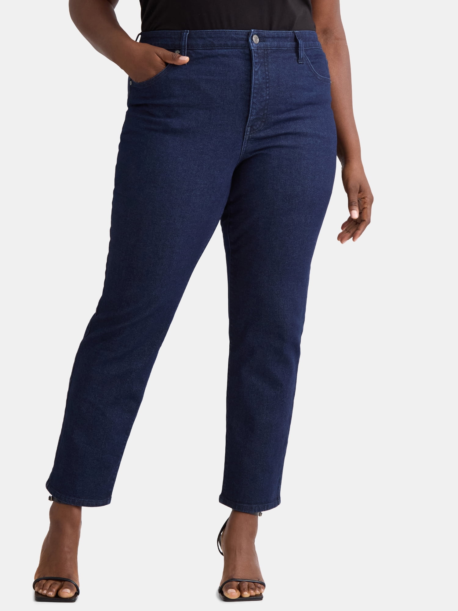 Women's Plus Size Straight Leg Skinny Jeans