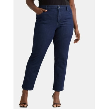 Terra & Sky Women's Plus Size Straight Leg Skinny Jeans