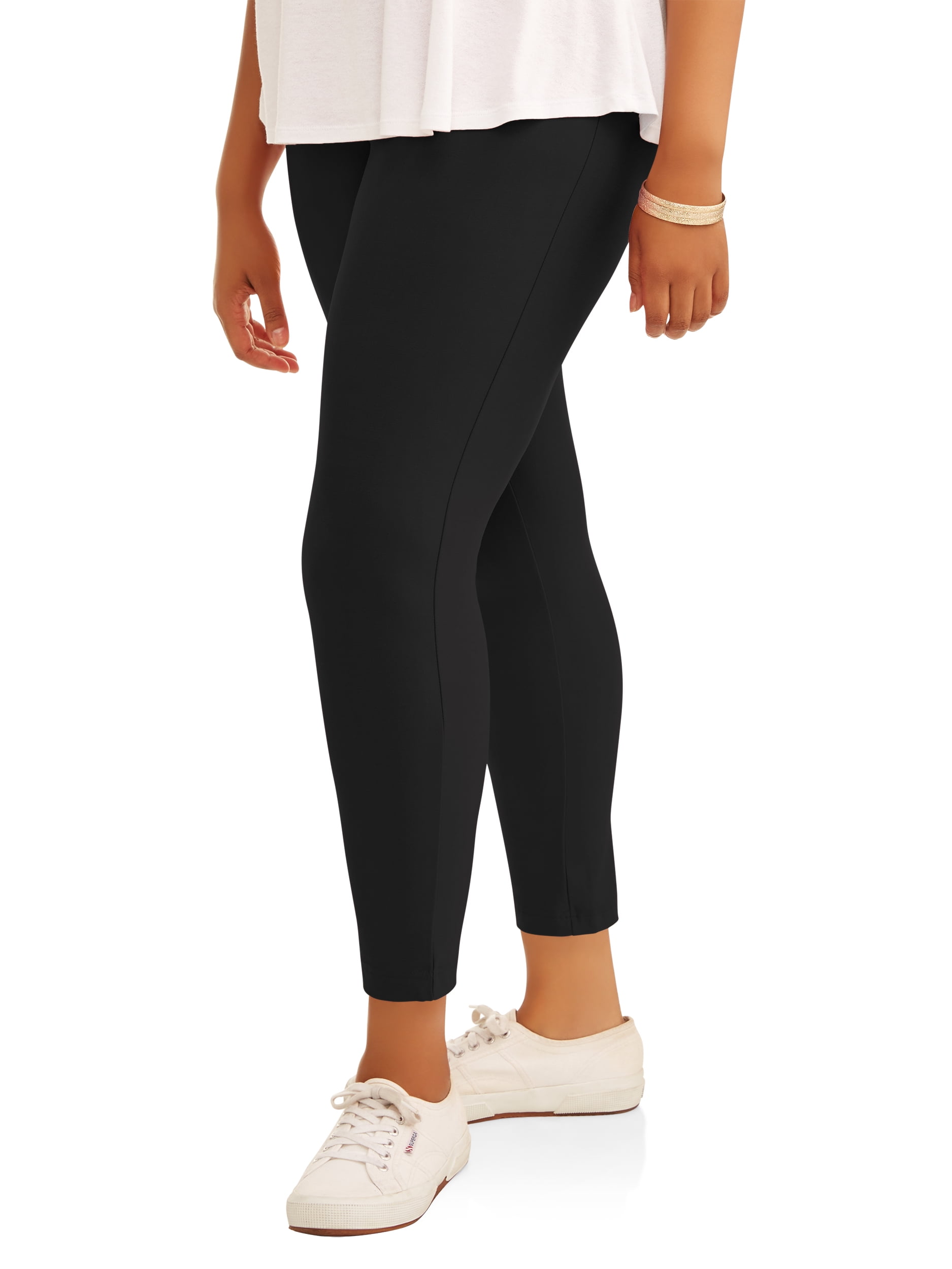 Terra & Sky Women's Plus Size Super Soft Elastic Waistband Full Length  Legging 