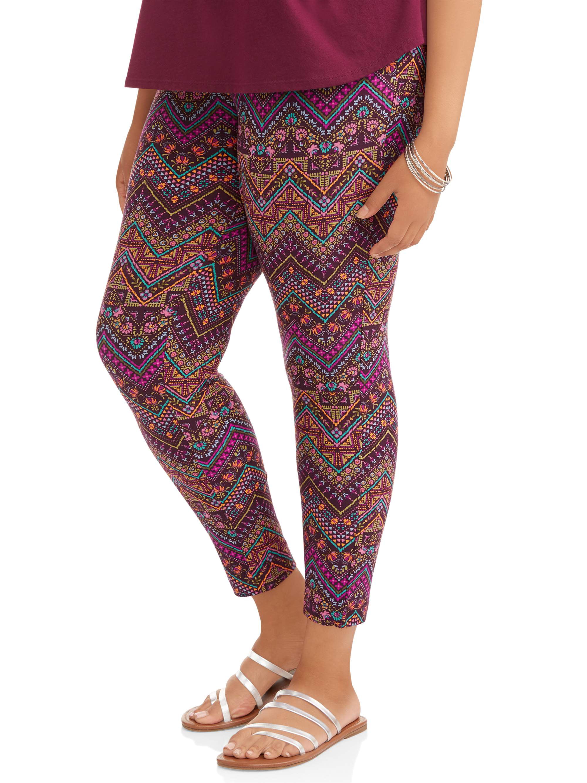 Buy Aashish Fabrics Women's Plus Size Relaxed Fit Cotton Leggings -  Multicolor Delights for Comfort and Style (Multicolor, 3XL) at