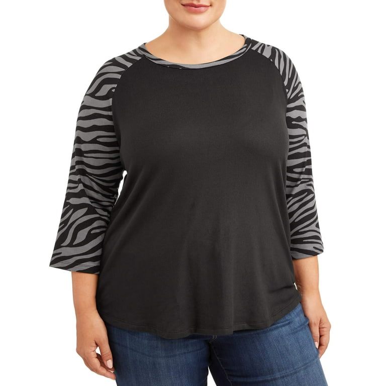 terra & sky women's plus baseball tee