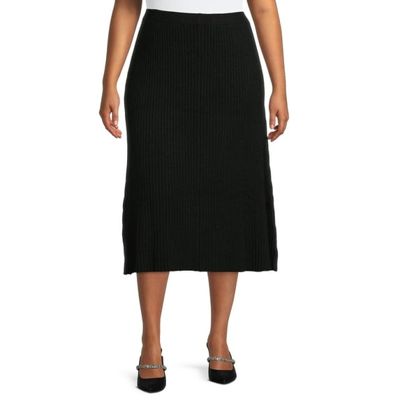 Terra & Sky Women's Plus Size Sweater Skirt