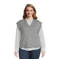 Terra & Sky Women's Plus Size Sweater Vest