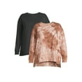 thumbnail image 1 of Terra & Sky Women's Plus Size Sweatshirt, 2-Pack, 1 of 5