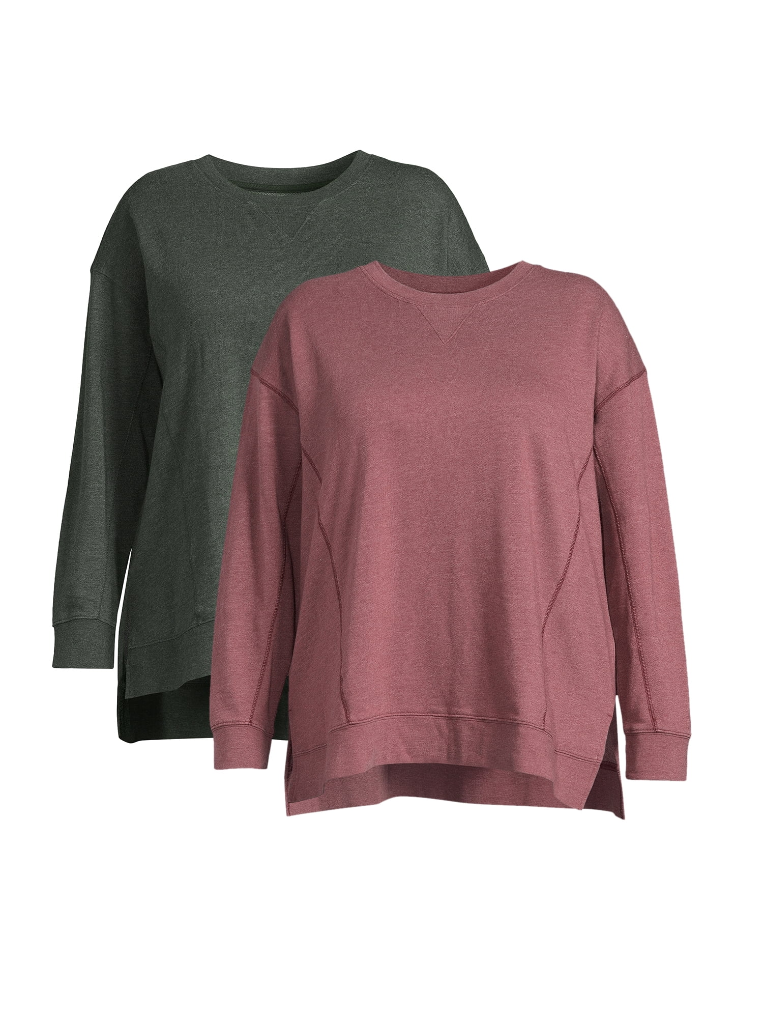 Terra Sky Women s Plus Size Sweatshirt 2 Pack Walmart